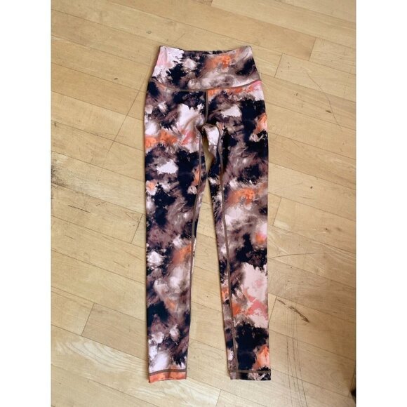 ZELLA Womens "Live In" High Waist Ankle Leggings Sz XXS Brown Agate Print - Picture 1 of 3